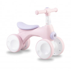 Bicicleta cu lumini, sunet si difuzor de balonase, momi tobis - pink