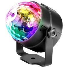Proiector Disco LED, RGB, Senzori de Sunet, 7 Moduri de iluminare, 9 x 8,5 cm