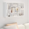 Gossi raft de perete, alb, 85x16x52,5 cm, lemn prelucrat