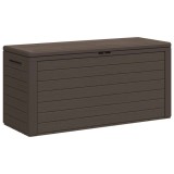 vidaXL Ladă de depozitare pentru grădină, maro, 116 x 44 x 55 cm