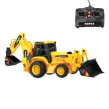 Excavator Jucărie Grand Construction Series, Mod-Builder, Cabluri și Sunet, Baterii Incluse, Galben, 55cm, V&acirc;rstă 3+ Ani, Oem