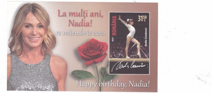ROMANIA 2021 LA MULTI ANI NADIA Colita LP.2345a MNH**