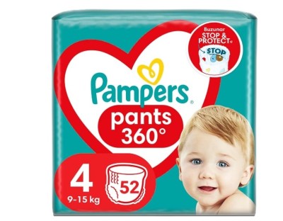 Scutece-chilotel Pampers Pants Jumbo Pack Marimea 4, 9-15 Kg, 52 buc foto