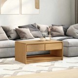 vidaXL Măsuță de cafea &quot;SAUDA&quot;, stejar, 99x55x45 cm, lemn masiv de pin
