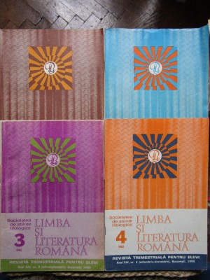 Limba și literatura rom&amp;acirc;nă. Revistă trimestrială pentru elevi, 4 VOL 1985 foto