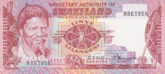 Bancnota Swaziland 1 Lilangeni (1974) - P1 UNC