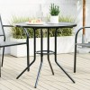 Masă Terasă Rotundă Antracit &Oslash;80cm Oțel vidaXL - Masă Gradina Bistro Metalică Rezistentă
