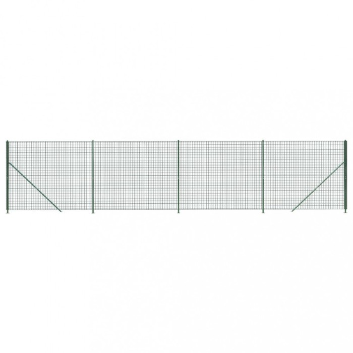Gard plasa de sarma cu bordura, verde, 1,8x10 m