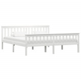 Cadru de pat din lemn masiv de pin, alb, 180 x 200 cm GartenMobel Dekor, vidaXL