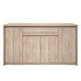 Cumpara ieftin Comoda 4 usi 1 sertar din pal melaminat stejar sonoma Norty 168x40x92 cm