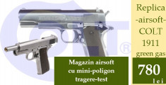 Pistol COLT1911 GBB licenta COLT ORIGINALA blow-back METAL foto