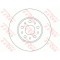 Set discuri frana spate TRW, Fiat 500L, 09.2012-, spate; puntea spate