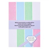 Bloc Creare H&acirc;rtie, Glitter, A4, 24 File, Multicolor, Oem