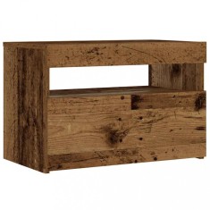Noptiera cu lumini LED Lemn vechi 60x35x40 cm Lemn prelucrat foto
