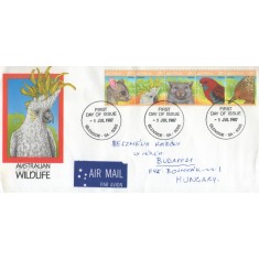 Australia 1987 - fauna, serie pe FDC circulata