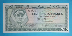 Rwanda 500 Francs 1974 &amp;#039;Habyarimana&amp;#039; UNC serie: Z06046 foto
