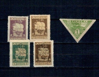 Fiume 1920-1924 - Mit lot timbre nestampilate, cu sarniere foto