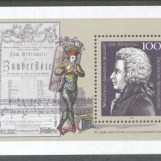 Germany Bundes 1991 Mozart perf. sheet Mi.B26 MNH DA.168