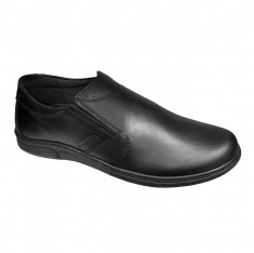 Pantofi lati si usori din piele naturala negri talpa EPA cusuta 39-44 foto