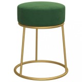 Cumpara ieftin Taburet rotund, verde, catifea