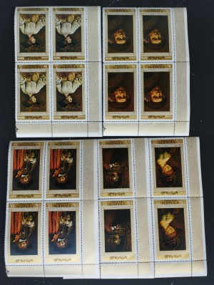 YEMEN A.R.-Picturi REMBRANT- 4 X 5 v.-DANTELATE,In bloc -NEOB.**YAR 094A foto