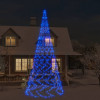 VidaXL Brad de Crăciun pe catarg, 3000 LED-uri, albastru, 800 cm