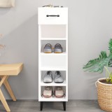 VidaXL Pantofar, alb extralucios, 30x35x105 cm, lemn prelucrat