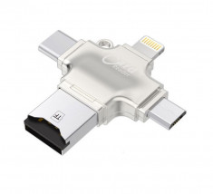 Card Reader 4 In 1 Lightning, MicroUSB, Type-C Si USB 3.0 foto