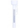 Termometru plutitor pentru piscina, cu snur de prindere si scala dubla, 18,5 cm, alb Household NewTrend