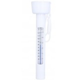 Termometru plutitor pentru piscina, cu snur de prindere si scala dubla, 18,5 cm, alb Household NewTrend