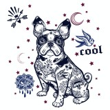 Cumpara ieftin Sticker decorativ, Cool Dog, Old school, 77 cm, 726STK