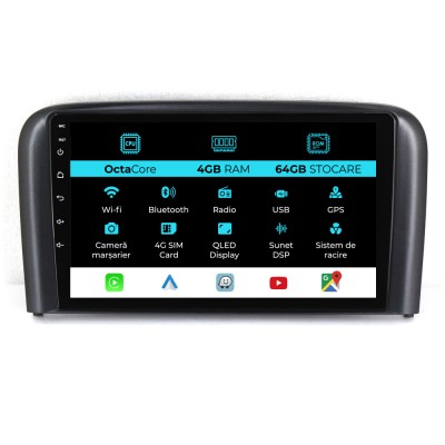 Navigatie Dedicata Volvo S80 (1998-2006), 9Inch, 4Gb Ram, 64Gb Stocare, Carplay foto