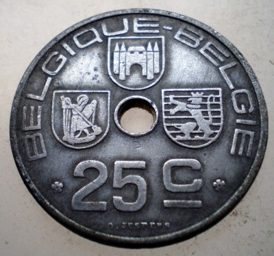 2.025 BELGIA WWII 25 CENTIMES 1942 foto