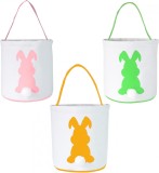 Set de 3 cosulete pentru oua de Paste PIXHOTUL, iuta/poliester, roz/verde/galben, 25 x 30 cm