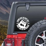 Sticker autoadeziv pentru vehicule Off Road, model &quot;You Can Go Fast&quot;, dimensiune 30 x 30 cm, culoare Alba, AVEX