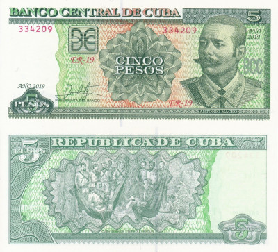 CUBA 5 pesos 2019 UNC!!! foto