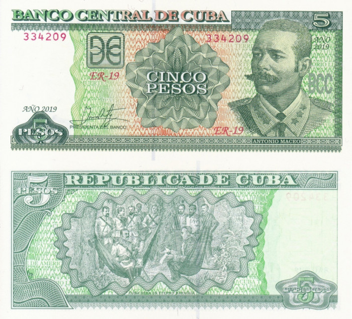 CUBA 5 pesos 2019 UNC!!!
