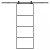VidaXL Ușă glisantă cu set feronerie, 76x205 cm, sticlă ESG/aluminiu