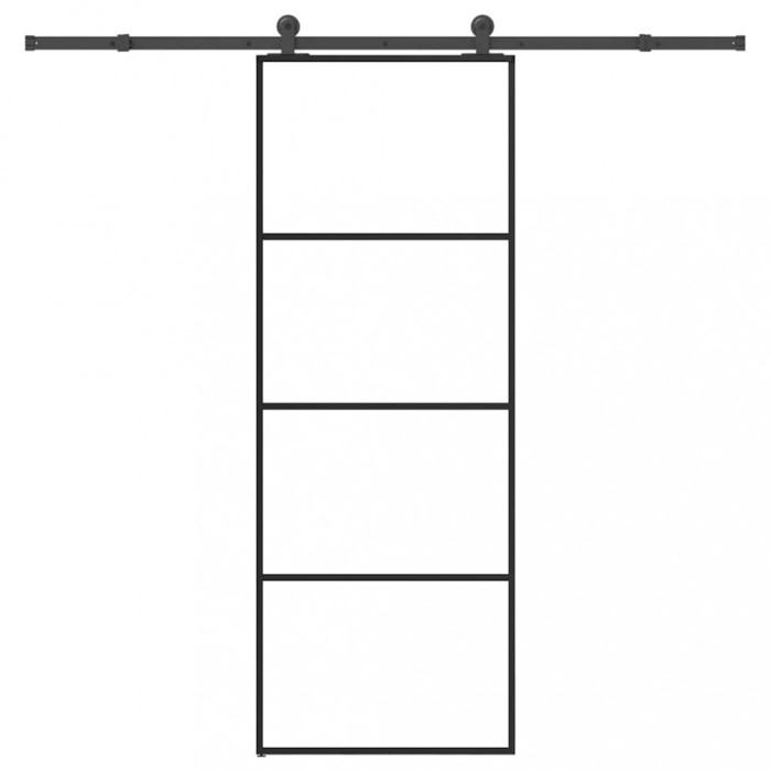vidaXL Ușă glisantă cu set feronerie, 76x205 cm, sticlă ESG/aluminiu