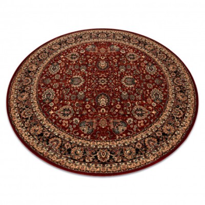 Covor de l&amp;acirc;nă KASHQAI 4362 300 cerc ornament vin roșu / negru, cerc 160 cm foto