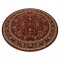 Covor de l&acirc;nă KASHQAI 4362 300 cerc ornament vin roșu / negru, cerc 160 cm