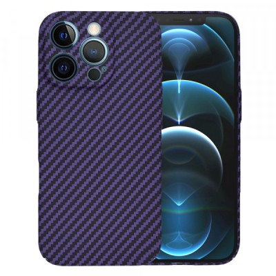 Husa pentru Apple iPhone 12 Pro Max, Techsuit, Carbonite FiberShell, Mov foto