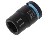 Cap tubular cu impact HEX 11mm 3/8 30mm IMPAKTOR 6-puncte