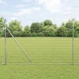 VidaXL Gard Euro cu 7 st&acirc;lpi 1.5x10 m Oțel galvanizat