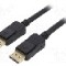 Cablu DisplayPort - DisplayPort, din ambele par&amp;#355;i, DisplayPort mufa, 2m, negru, QOLTEC - 50587