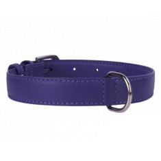 Zgarda din piele neteda, violet 27 - 36cm, 15mm foto