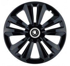 Set 4 capace roti pentru Skoda Nou Alb-Negru, model Terra Black, R16