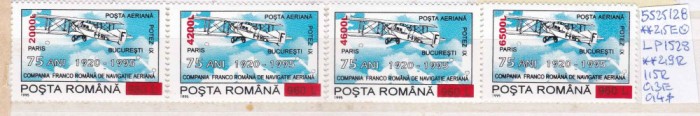 2000 75 ani de la infiintarea CFRNA (1995) Supratipar LP1528 MNH Pret 1,9+1 Lei