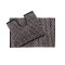 Set covorase de baie cu model in relief, Bumbac/Poliester, Negru/Bej, 2 buc, pentru chiuveta 50x45cm, pentru cada 80x50 cm