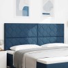 VidaXL Tăblie cap cu lumini cu bandă LED albastru 200 cm țesătură